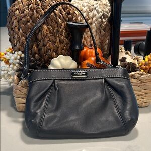 Coach Black Leather Wristlet
